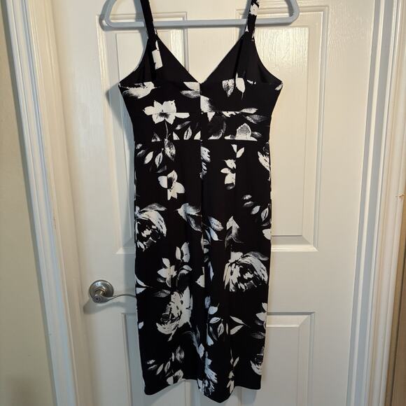 Ivanka Trump Womens Scuba Crepe Floral Square Hardware Strap Midi Sheath‎ Dress - Picture 4 of 12